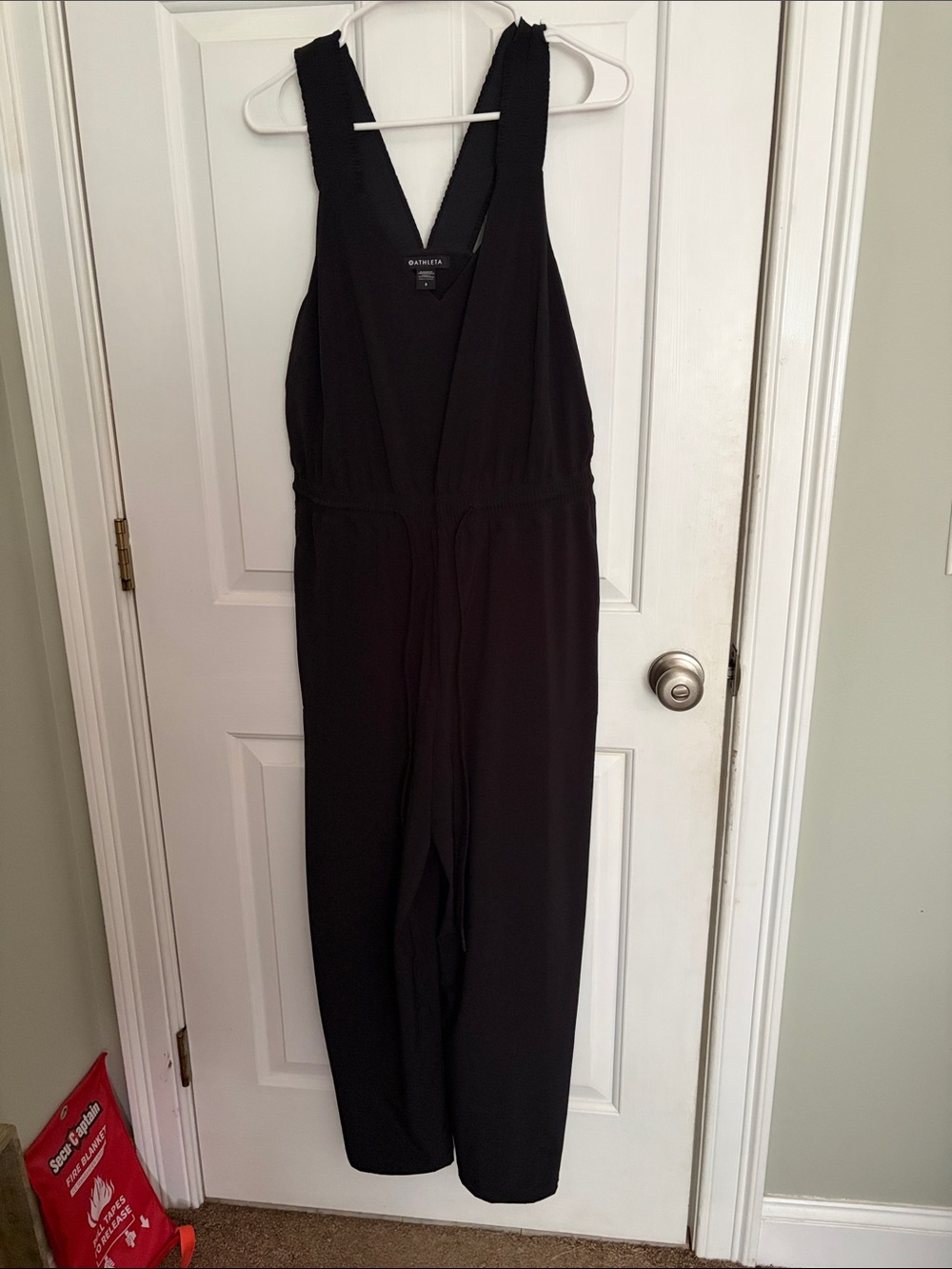 Athleta Black Sleeveless V-Neck Jumpsuit
